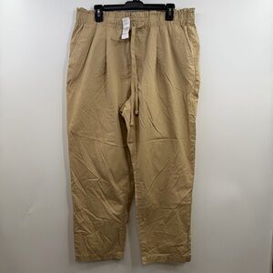 LOFT Khaki Poplin Jogger Pant NWT Size L